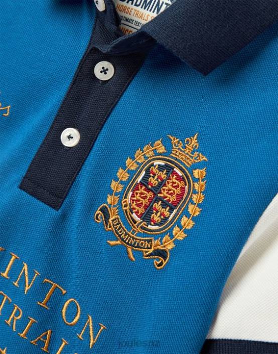 BLUE Kids Unisex Badminton Polo Shirt 2-12 Years Boys Apparel Joules 2LLH345