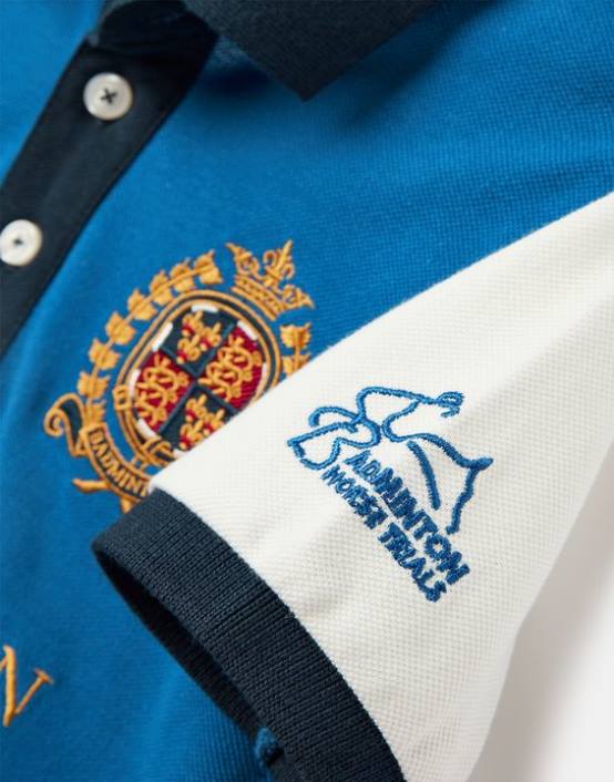 BLUE Kids Unisex Badminton Polo Shirt 2-12 Years Boys Apparel Joules 2LLH345