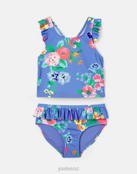 BLUE FLORAL Laurielle Tankini 2-12 Years Girls Apparel Joules 2LLH319