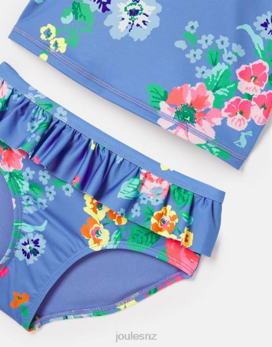 BLUE FLORAL Laurielle Tankini 2-12 Years Girls Apparel Joules 2LLH319
