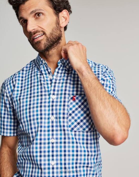 BLUE GINGHAM Wilson Classic Fit Check Shirt Men Apparel Joules 2LLH242