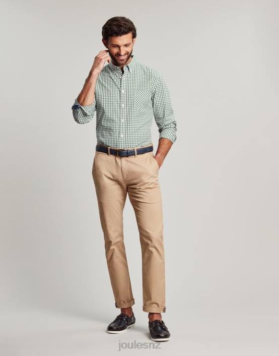 GREEN GINGHAM Goodridge Classic Fit Poplin Shirt Men Apparel Joules 2LLH225