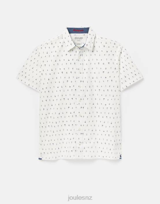WHITE Lloyd Classic Fit Printed Shirt Men Apparel Joules 2LLH238