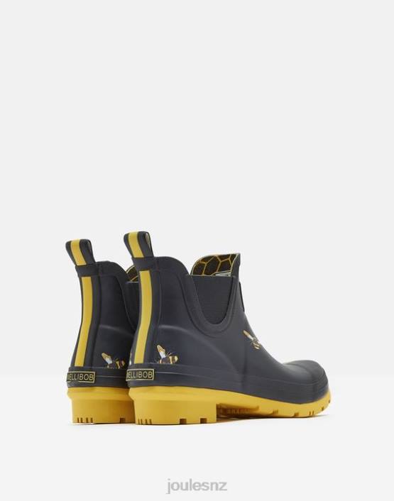 BLACK METALLIC BEES Short Height Printed Short Height Printed Rain Boots Women Footwear Joules 2LLH144