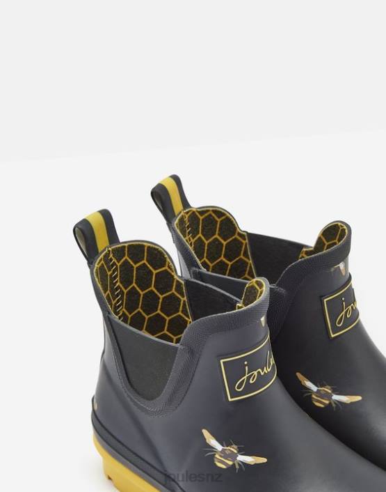 BLACK METALLIC BEES Short Height Printed Short Height Printed Rain Boots Women Footwear Joules 2LLH144