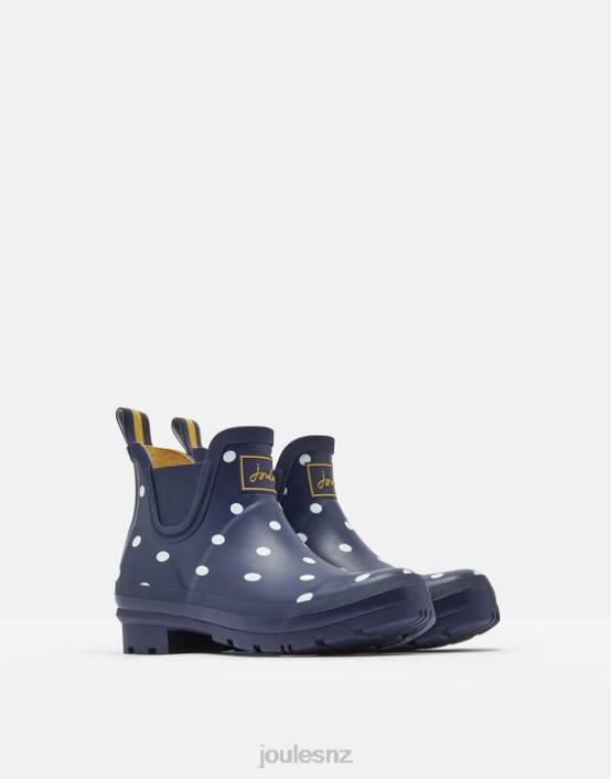 FRENCH NAVY SPOT Short Height Printed Short Height Rain Boots Women Footwear Joules 2LLH146