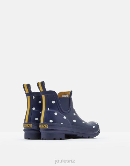 FRENCH NAVY SPOT Short Height Printed Short Height Rain Boots Women Footwear Joules 2LLH146