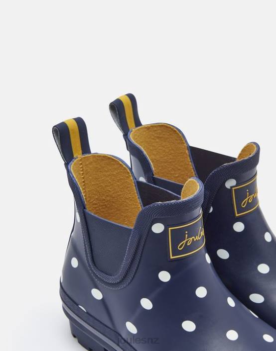 FRENCH NAVY SPOT Short Height Printed Short Height Rain Boots Women Footwear Joules 2LLH146