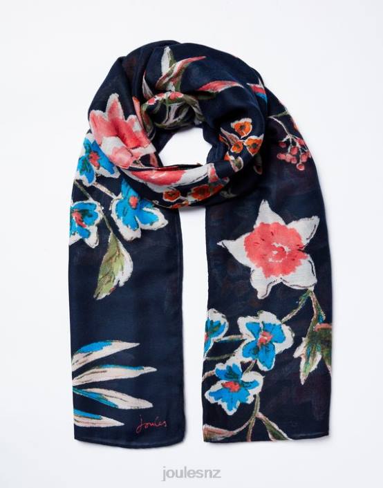 PEAK FLORAL River Lightweight Woven Retangle Printed Scarf Women Accessories Joules 2LLH155