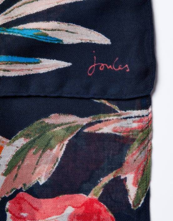 PEAK FLORAL River Lightweight Woven Retangle Printed Scarf Women Accessories Joules 2LLH155