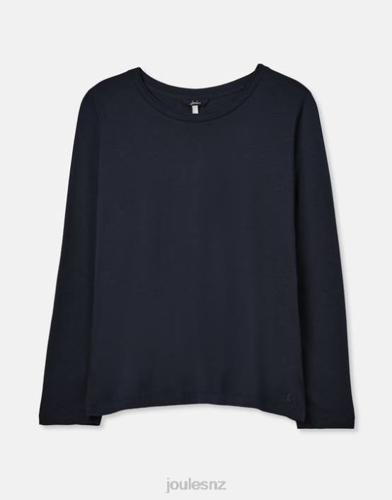 FRENCH NAVY Holly Crew Long Sleeve Top Women Apparel Joules 2LLH36